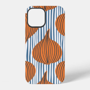 Hand drawn onion bulb vegetable wallpaper. Modern iPhone 12 Case