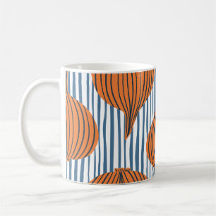 Hand-drawn onion bulbs, organic wallpaper coffee mug