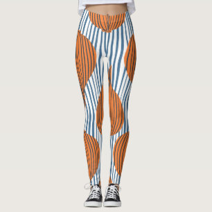 Hand-drawn onion bulbs, organic wallpaper leggings