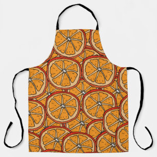 Hand Drawn Oranges: Seamless Apron