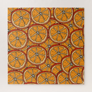 Hand Drawn Oranges: Seamless Jigsaw Puzzle