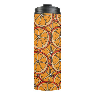 Hand Drawn Oranges: Seamless Thermal Tumbler
