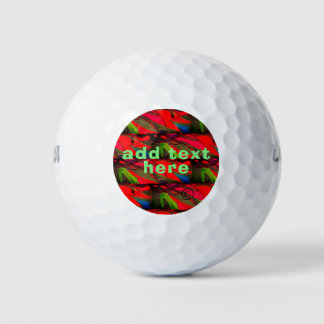 Hand-drawn original artwork. golf balls