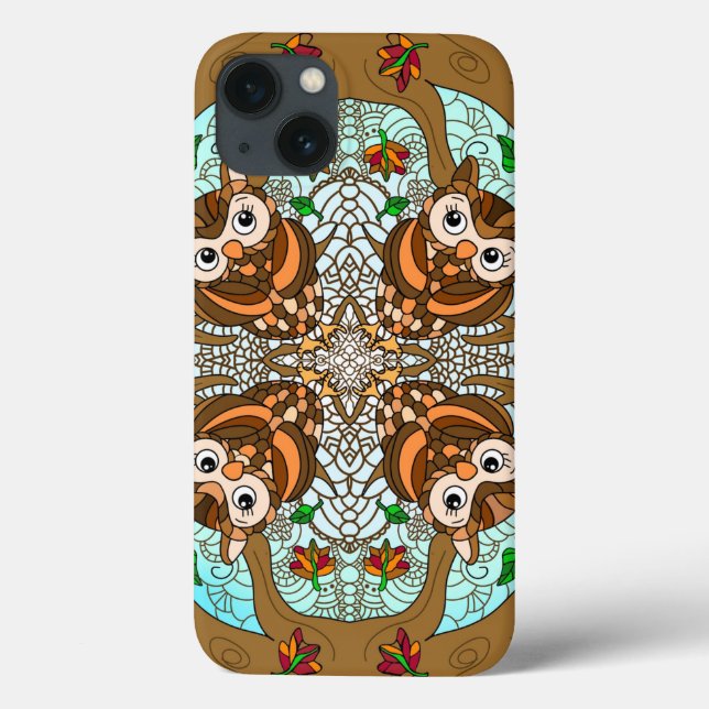 Hand Drawn Owl Mandala Artwork     Case-Mate iPhone Case (Back)