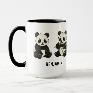 Hand Drawn Panda Bear Custom Cute Mug