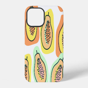 Hand-Drawn Papaya: Creative Vintage Pattern iPhone 12 Case