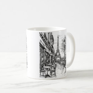 Hand Drawn Paris Scenes Coffee Mug