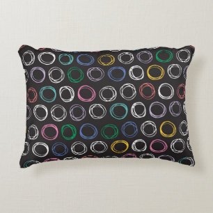 Hand drawn pattern with brushed lines seamless pat accent pillow