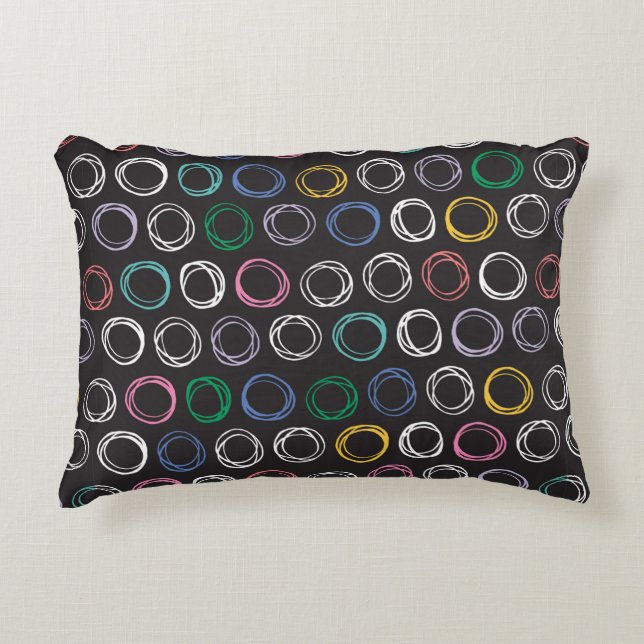 Hand drawn pattern with brushed lines seamless pat accent pillow (Front)