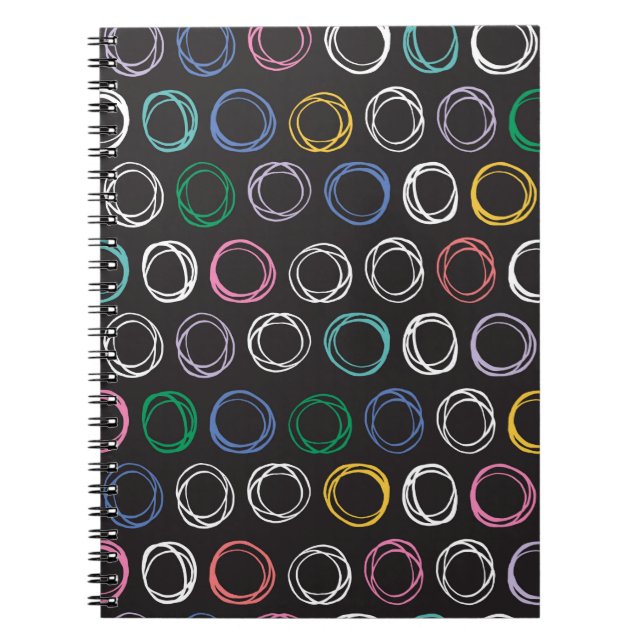 Hand drawn pattern with brushed lines seamless pat notebook (Front)