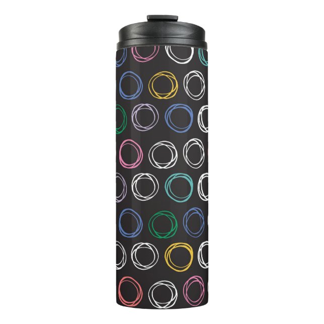 Hand drawn pattern with brushed lines seamless pat thermal tumbler (Front)