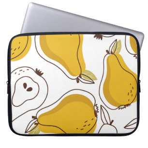 Hand Drawn Pears Decorative Wallpaper Laptop Sleeve