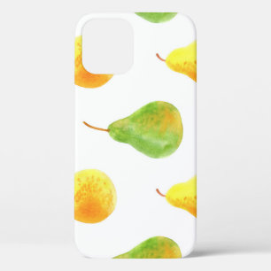Hand-drawn pears, watercolor food picture iPhone 12 case