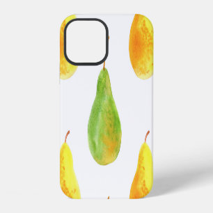 Hand-drawn pears, watercolor food picture iPhone 12 case