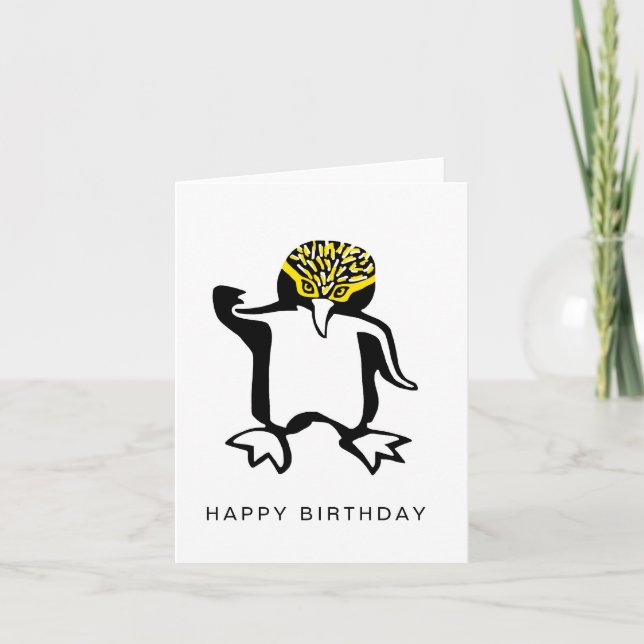 Hand drawn  PENGUIN  - Wildlife - Nature Card (Front)