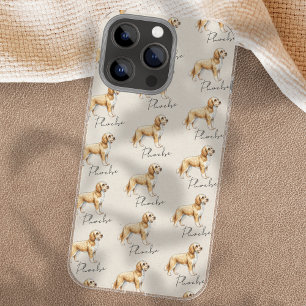 Hand Drawn Pet Portrait Watercolor Golden Doodle iPhone 16 Pro Max Case