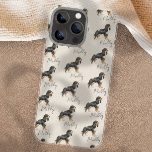 Hand Drawn Pet Portrait Watercolor King Cavalier iPhone 16 Pro Max Case