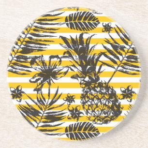 Hand Drawn Pineapples Coaster