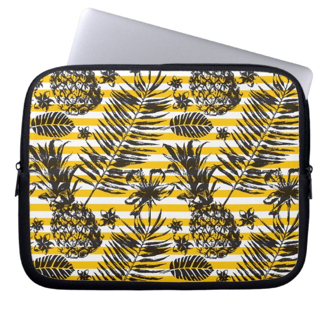 Hand Drawn Pineapples Laptop Sleeve (Front)