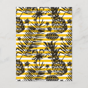 Hand Drawn Pineapples Postcard