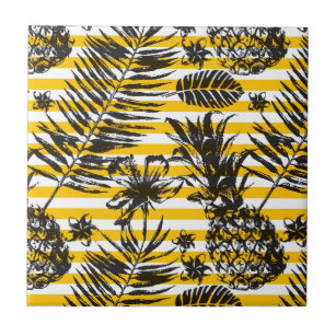 Hand Drawn Pineapples Tile