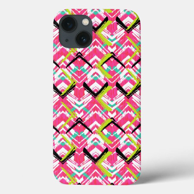Hand Drawn Pink Zig Zag Pattern Case-Mate iPhone Case (Back)