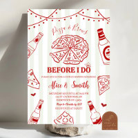 Hand Drawn Pizza and Brews Couples Shower