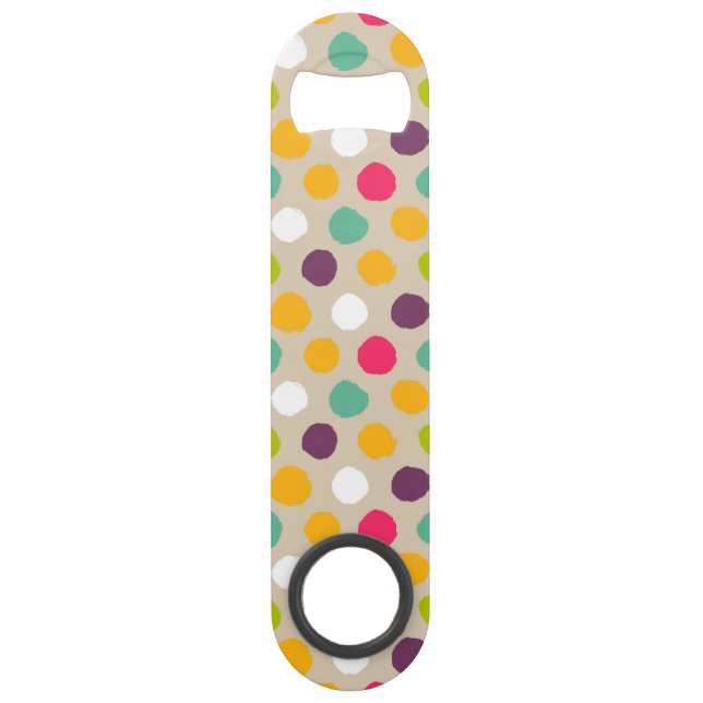Hand-drawn polka dot pattern bar key (Front)