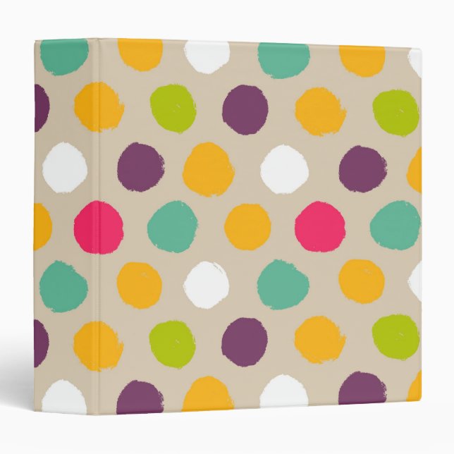 Hand-drawn polka dot pattern binder (Front/Spine)