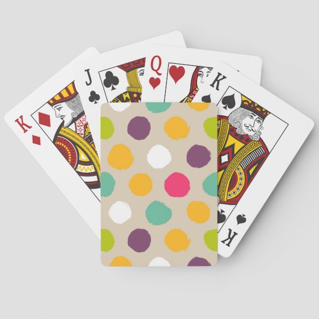 Hand-drawn polka dot pattern playing cards (Back)