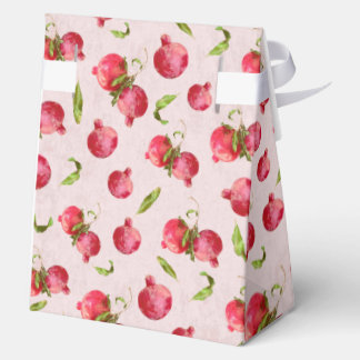Hand Drawn Pomegranate Botanical Illustration Favor Box