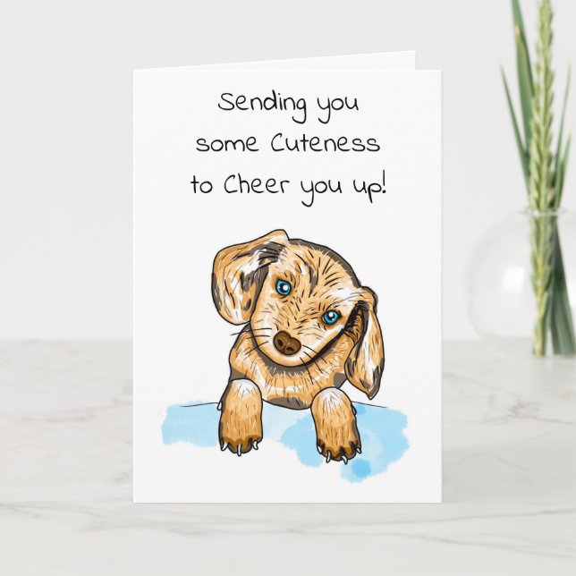 Hand drawn Puppy | Cheer you up Card (Front)