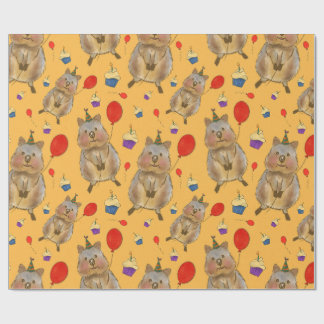 Hand Drawn Quokka Birthday Wrapping Wrapping Paper