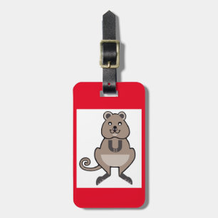 Hand drawn - QUOKKA - wildlife - Australia- Luggage Tag