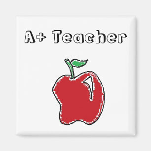 Hand-drawn Red Apple Fruit Cartoon Magnet