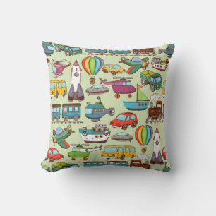 Hand Drawn Retro Children's Toys Cartoon Throw Pillow