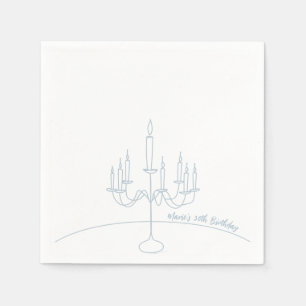 Hand Drawn Rococo Soft Renaissance Coquette Party Napkin
