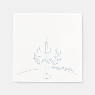 Hand Drawn Rococo Soft Renaissance Coquette Party Napkin