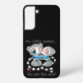 Hand-Drawn Romantic Lemur Couple in Love Samsung Galaxy Case