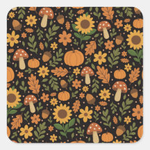 Hand Drawn Rustic Fall Pattern Sticker