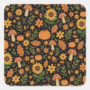 Hand Drawn Rustic Fall Pattern Sticker