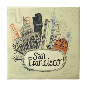 Hand Drawn San Francisco Tile