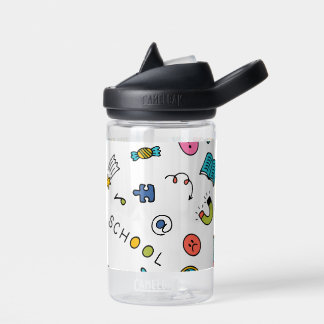 Hand-Drawn School Water Bottle