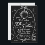 Hand Drawn Scribble Cocktail 30th Any Age Invitation<br><div class="desc">Celebrate your milestone 30th birthday in style with this chic Pink Disco Ball Invitation. Featuring a playful disco ball design, martini glass, and cake illustrations on a vibrant pink background, this customizable invitation is perfect for a fun and festive celebration. Easily personalize the text to include your party details and...</div>