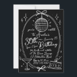 Hand Drawn Scribble Cocktail 30th Any Age Invitation<br><div class="desc">Celebrate your milestone 30th birthday in style with this chic Pink Disco Ball Invitation. Featuring a playful disco ball design, martini glass, and cake illustrations on a vibrant pink background, this customizable invitation is perfect for a fun and festive celebration. Easily personalize the text to include your party details and...</div>