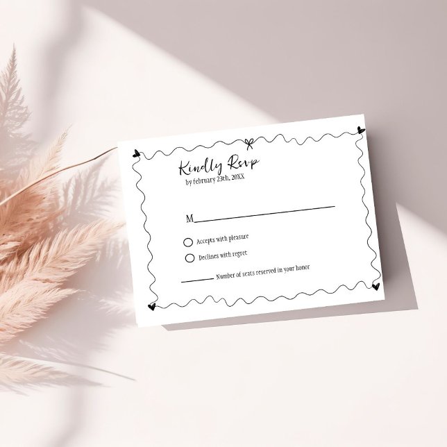 Hand drawn Scribble illustrations Wedding RSVP (Creator Uploaded)