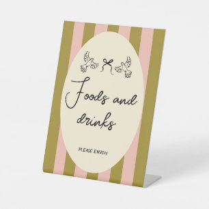 Hand Drawn Scribble Wedding Food & drinks  sign