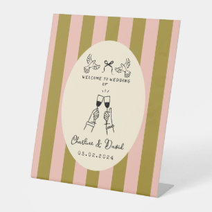 Hand Drawn Scribble Wedding Welcome Sign