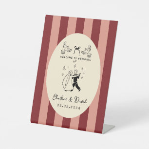 Hand Drawn Scribble Wedding Welcome Sign