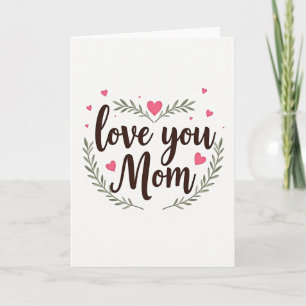 Hand Drawn Script Mom Card